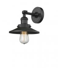  203-BK-M6 - Railroad - 1 Light - 8 inch - Matte Black - Sconce