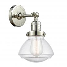  203-PN-G324 - Olean - 1 Light - 7 inch - Polished Nickel - Sconce