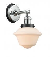  203PC-BPBK-HRBK-G531 - Oxford - 1 Light - 8 inch - Polished Chrome - Sconce