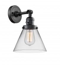 Innovations Lighting 203SW-BK-G42 - Cone - 1 Light - 8 inch - Matte Black - Sconce