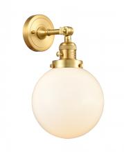 Innovations Lighting 203SW-SG-G201-8 - Beacon - 1 Light - 8 inch - Satin Gold - Sconce