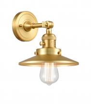 Innovations Lighting 203SW-SG-M4 - Railroad - 1 Light - 8 inch - Satin Gold - Sconce