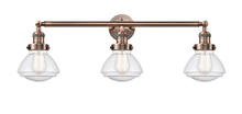  205-AC-G324 - Olean - 3 Light - 31 inch - Antique Copper - Bath Vanity Light