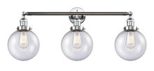 Innovations Lighting 205-PC-G204-8 - Beacon - 3 Light - 32 inch - Polished Chrome - Bath Vanity Light