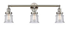 Innovations Lighting 205-PN-G184S - Canton - 3 Light - 30 inch - Polished Nickel - Bath Vanity Light