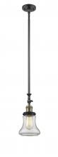  206-BAB-G192 - Bellmont - 1 Light - 6 inch - Black Antique Brass - Stem Hung - Mini Pendant