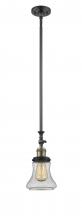 Innovations Lighting 206-BAB-G194-LED - Bellmont - 1 Light - 6 inch - Black Antique Brass - Stem Hung - Mini Pendant