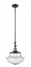  206-BAB-G544 - Oxford - 1 Light - 12 inch - Black Antique Brass - Stem Hung - Mini Pendant