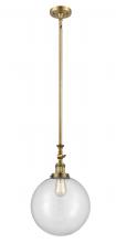 Innovations Lighting 206-BB-G202-12-LED - Beacon - 1 Light - 12 inch - Brushed Brass - Stem Hung - Mini Pendant