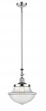  206-PC-G542 - Oxford - 1 Light - 12 inch - Polished Chrome - Stem Hung - Mini Pendant