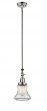  206-PN-G192 - Bellmont - 1 Light - 6 inch - Polished Nickel - Stem Hung - Mini Pendant