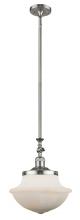  206-SN-G541 - Oxford - 1 Light - 12 inch - Brushed Satin Nickel - Stem Hung - Mini Pendant