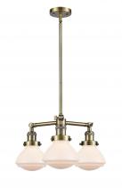 Innovations Lighting 207-AB-G321 - Olean - 3 Light - 19 inch - Antique Brass - Stem Hung - Chandelier