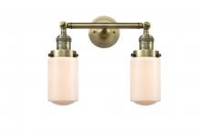  208-AB-G311 - Dover - 2 Light - 14 inch - Antique Brass - Bath Vanity Light