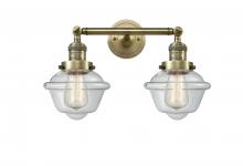  208-AB-G532 - Oxford - 2 Light - 17 inch - Antique Brass - Bath Vanity Light