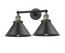 Innovations Lighting 208-BAB-M10-BK - Briarcliff - 2 Light - 19 inch - Black Antique Brass - Bath Vanity Light