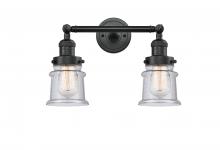  208-BK-G184S - Canton - 2 Light - 17 inch - Matte Black - Bath Vanity Light