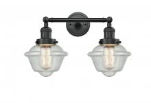  208-BK-G534 - Oxford - 2 Light - 17 inch - Matte Black - Bath Vanity Light