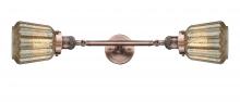 Innovations Lighting 208L-AC-G146 - Chatham - 2 Light - 7 inch - Antique Copper - Bath Vanity Light