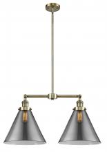 Innovations Lighting 209-AB-G43-L-LED - Cone - 2 Light - 21 inch - Antique Brass - Stem Hung - Island Light