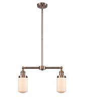 Innovations Lighting 209-AC-G311 - Dover - 2 Light - 21 inch - Antique Copper - Stem Hung - Island Light