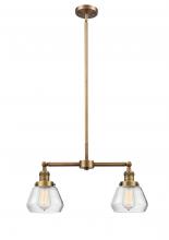 Innovations Lighting 209-BB-G172 - Fulton - 2 Light - 21 inch - Brushed Brass - Stem Hung - Island Light