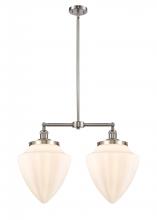 Innovations Lighting 209-SN-G661-12 - Bullet - 2 Light - 24 inch - Brushed Satin Nickel - Stem Hung - Island Light