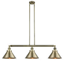 Innovations Lighting 213-AB-M10-AB - Briarcliff - 3 Light - 43 inch - Antique Brass - Stem Hung - Island Light