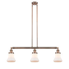 Innovations Lighting 213-AC-G191 - Bellmont - 3 Light - 39 inch - Antique Copper - Stem Hung - Island Light