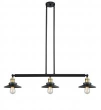 Innovations Lighting 213-BAB-M6 - Railroad - 3 Light - 41 inch - Black Antique Brass - Stem Hung - Island Light