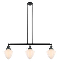 Innovations Lighting 213-BK-G661-7 - Bullet - 3 Light - 38 inch - Matte Black - Stem Hung - Island Light