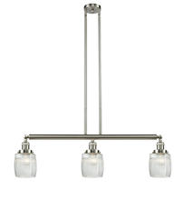 Innovations Lighting 213-SN-G302 - Colton - 3 Light - 38 inch - Brushed Satin Nickel - Stem Hung - Island Light