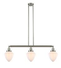 Innovations Lighting 213-SN-G661-7 - Bullet - 3 Light - 38 inch - Brushed Satin Nickel - Stem Hung - Island Light