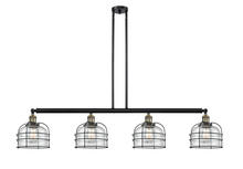 Innovations Lighting 214-BAB-G74-CE - Bell Cage - 4 Light - 53 inch - Black Antique Brass - Stem Hung - Island Light