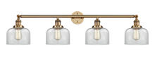 Innovations Lighting 215-BB-G72 - Bell - 4 Light - 44 inch - Brushed Brass - Bath Vanity Light