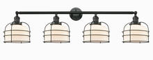 Innovations Lighting 215-BK-G71-CE - Bell Cage - 4 Light - 44 inch - Matte Black - Bath Vanity Light