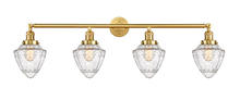 Innovations Lighting 215-SG-G664-7 - Bullet - 4 Light - 46 inch - Satin Gold - Bath Vanity Light