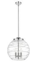 Innovations Lighting 221-3S-PC-G1213-16-LED - Athens Deco Swirl - 3 Light - 16 inch - Polished Chrome - Cord hung - Pendant