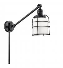 Innovations Lighting 237-BK-G51-CE-LED - Bell Cage - 1 Light - 8 inch - Matte Black - Swing Arm