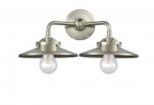  284-2W-SN-M2-SN - Railroad - 2 Light - 16 inch - Brushed Satin Nickel - Bath Vanity Light