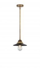 Innovations Lighting 288-1S-BB-M6-BK - Railroad - 1 Light - 8 inch - Brushed Brass - Cord hung - Mini Pendant