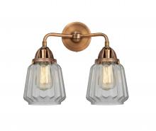  288-2W-AC-G142 - Chatham - 2 Light - 14 inch - Antique Copper - Bath Vanity Light