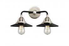  288-2W-BPN-M6-BK - Railroad - 2 Light - 16 inch - Black Polished Nickel - Bath Vanity Light