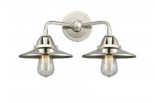  288-2W-PN-M1-PN - Railroad - 2 Light - 16 inch - Polished Nickel - Bath Vanity Light