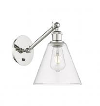 Innovations Lighting 317-1W-PN-GBC-82 - Berkshire - 1 Light - 8 inch - Polished Nickel - Sconce