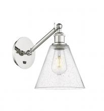 Innovations Lighting 317-1W-PN-GBC-84 - Berkshire - 1 Light - 8 inch - Polished Nickel - Sconce