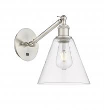 Innovations Lighting 317-1W-SN-GBC-82 - Berkshire - 1 Light - 8 inch - Brushed Satin Nickel - Sconce