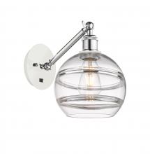 Innovations Lighting 317-1W-WPC-G556-8CL - Rochester - 1 Light - 8 inch - White Polished Chrome - Sconce