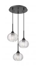 Innovations Lighting 323-3P-BK-G323-7CL - Berkshire - 3 Light - 15 inch - Matte Black - Cord Hung - Multi Pendant