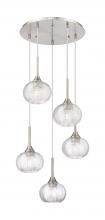 Innovations Lighting 323-5P-SN-G323-7CL - Berkshire - 5 Light - 20 inch - Brushed Satin Nickel - Cord Hung - Multi Pendant